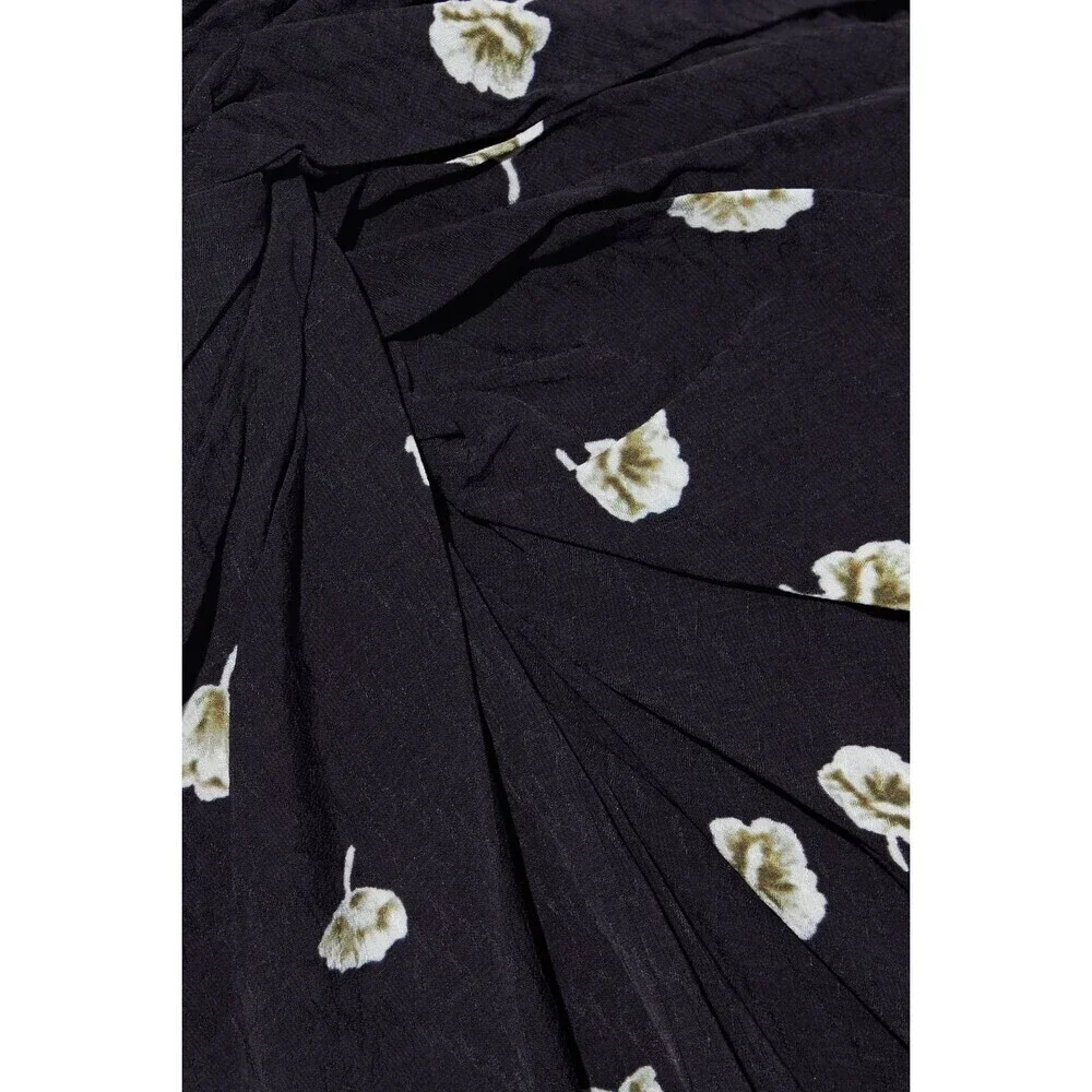 Rag and Bone women's 8 black amber floral-print jacquard midi skirt NWT dressy